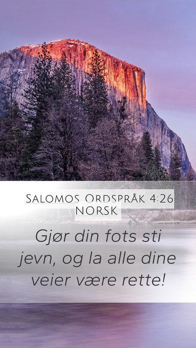Salomos Ordspråk 4:26 NORSK Bible Verse Image