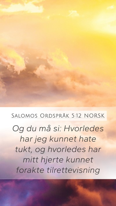 Salomos Ordspråk 5:12 NORSK Bible Verse Image