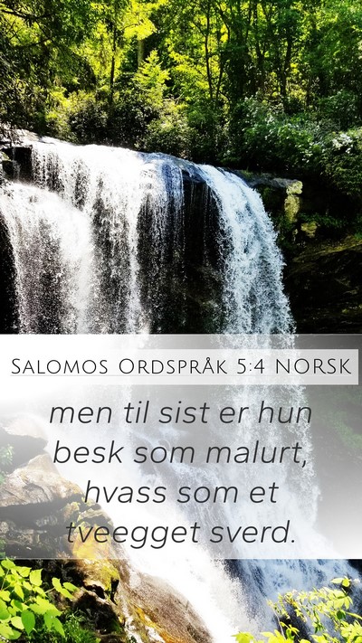 Salomos Ordspråk 5:4 NORSK Bible Verse Image