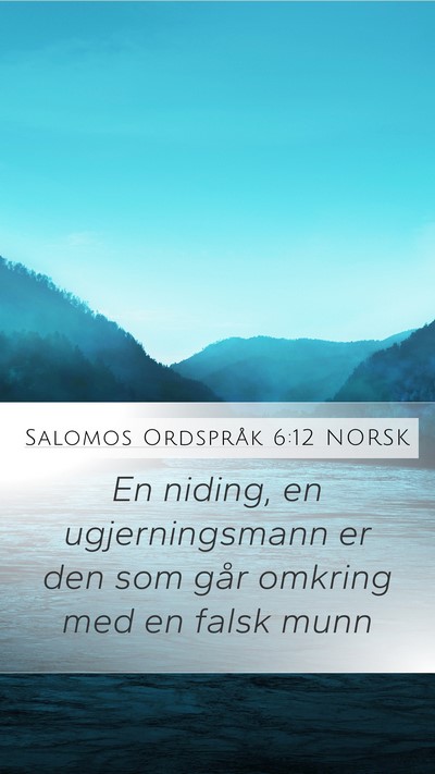 Salomos Ordspråk 6:12 NORSK Bible Verse Image