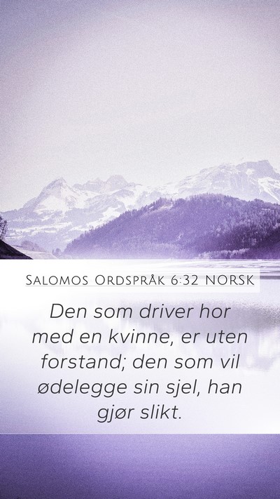 Salomos Ordspråk 6:32 NORSK Bible Verse Image