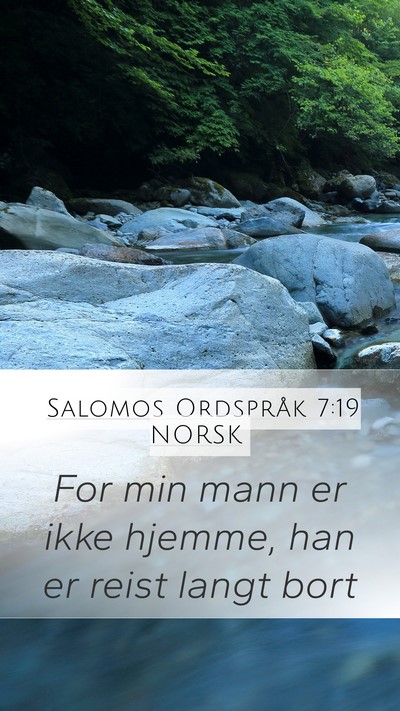 Salomos Ordspråk 7:19 NORSK Bible Verse Image
