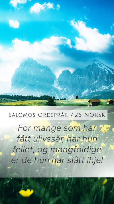 Salomos Ordspråk 7:26 NORSK Bible Verse Image