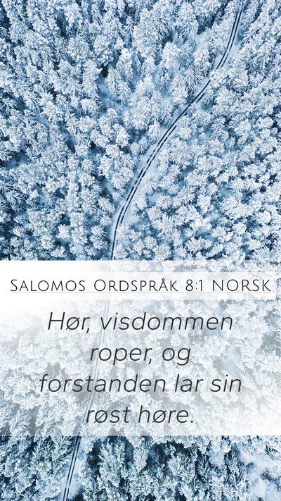 Salomos Ordspråk 8:1 NORSK Bible Verse Image