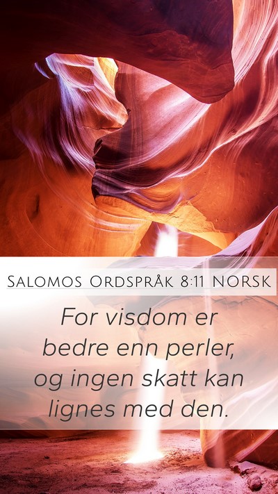 Salomos Ordspråk 8:11 NORSK Bible Verse Image