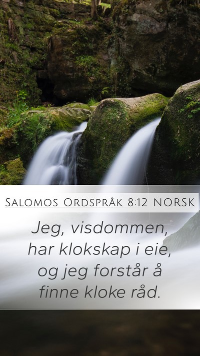 Salomos Ordspråk 8:12 NORSK Bible Verse Image
