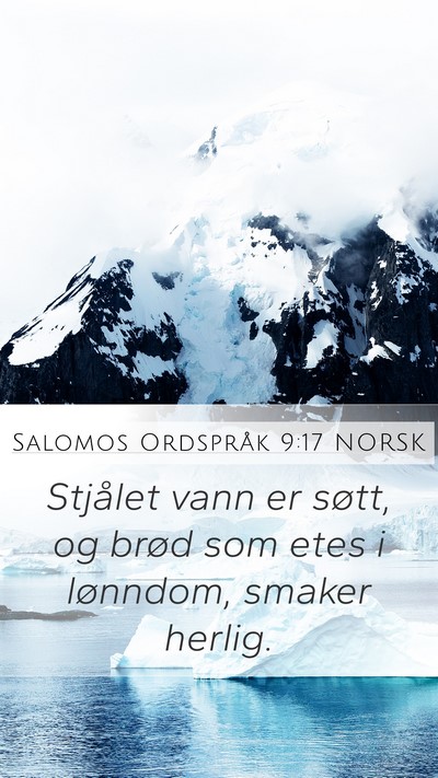 Salomos Ordspråk 9:17 NORSK Bible Verse Image