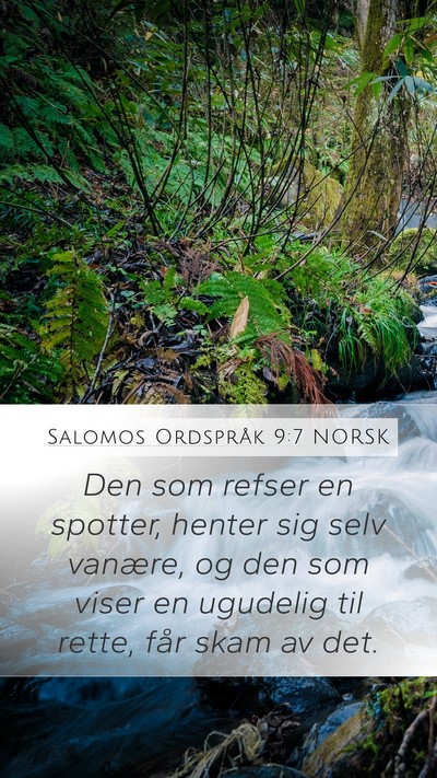 Salomos Ordspråk 9:7 NORSK Bible Verse Image