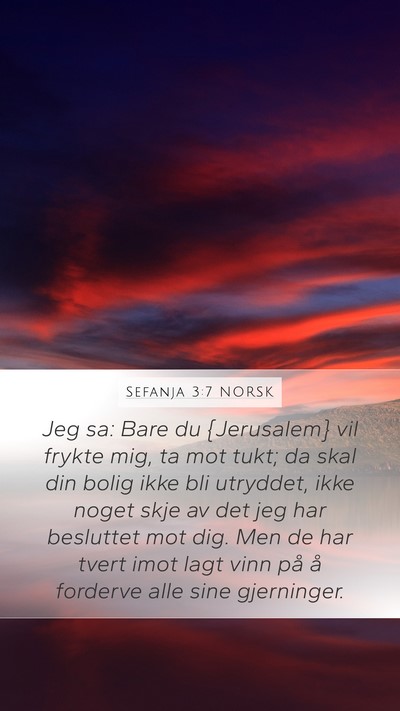 Sefanja 3:7 NORSK Bible Verse Image