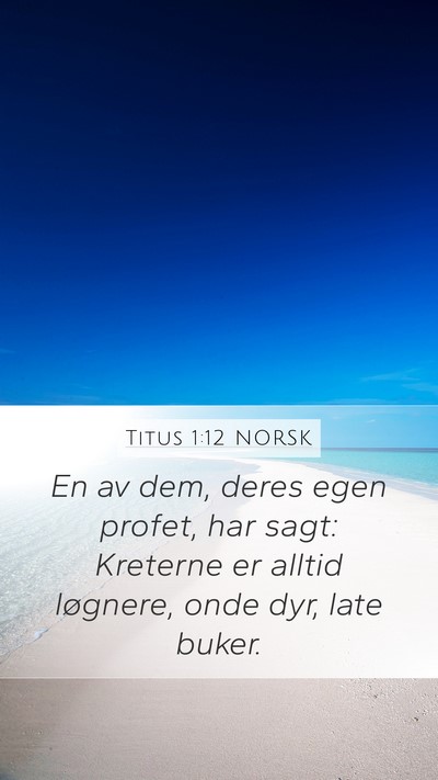 Titus 1:12 NORSK Bible Verse Image