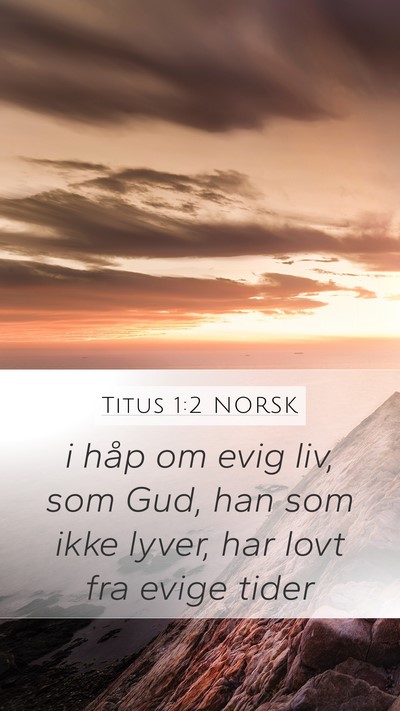 Titus 1:2 NORSK Bible Verse Image