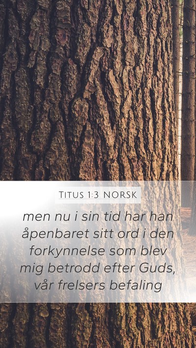 Titus 1:3 NORSK Bible Verse Image