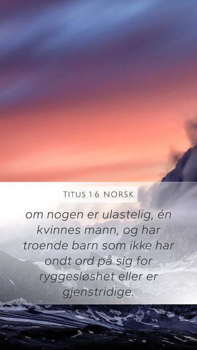 Titus 1:6 NORSK Bible Verse Image