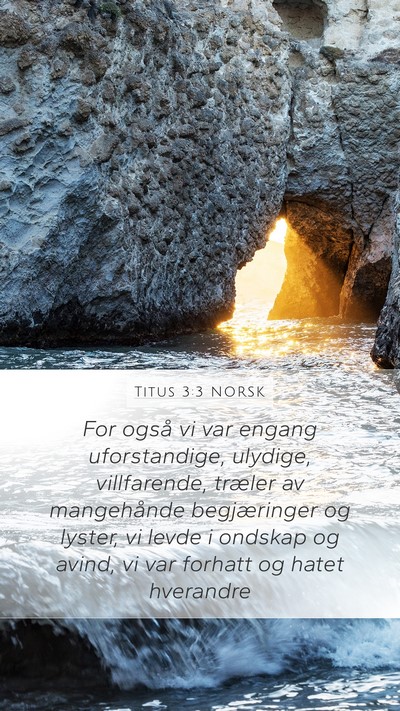 Titus 3:3 NORSK Bible Verse Image