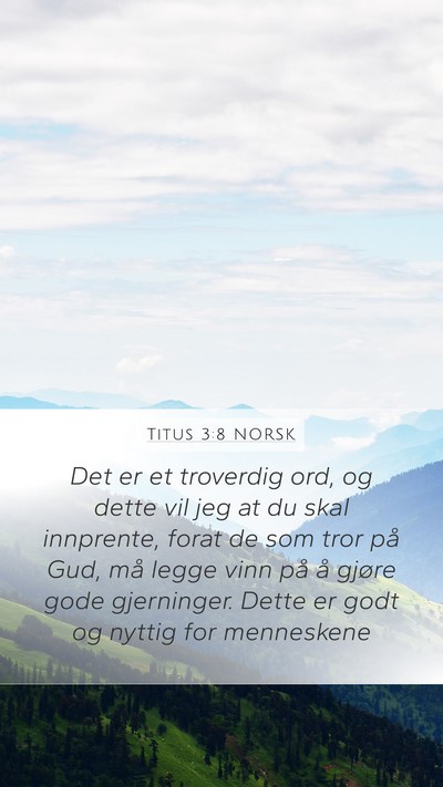 Titus 3:8 NORSK Bible Verse Image