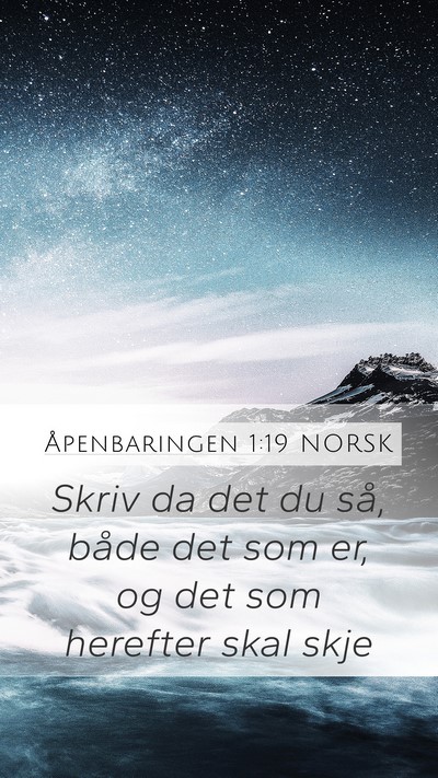 Åpenbaringen 1:19 NORSK Bible Verse Image