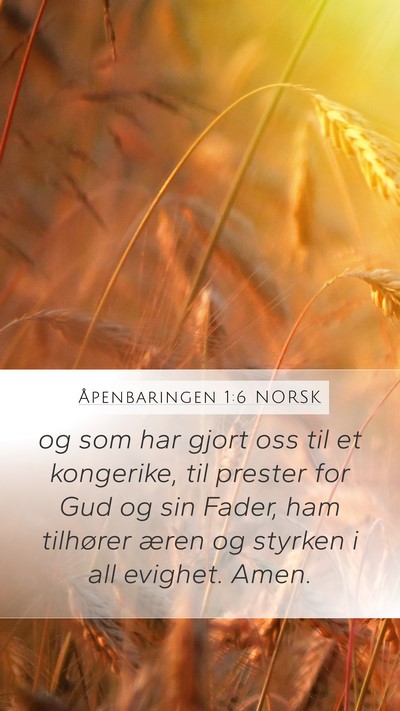 Åpenbaringen 1:6 NORSK Bible Verse Image