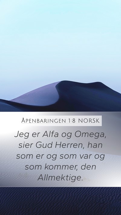 Åpenbaringen 1:8 NORSK Bible Verse Image