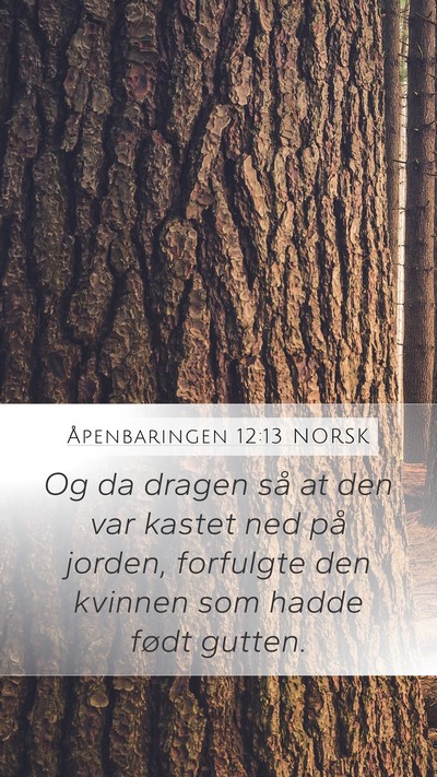 Åpenbaringen 12:13 NORSK Bible Verse Image