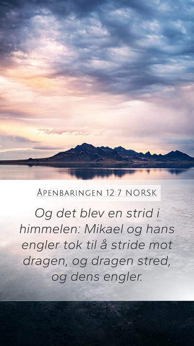Åpenbaringen 12:7 NORSK Bible Verse Image