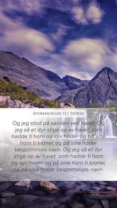 Åpenbaringen 13:1 NORSK Bible Verse Image