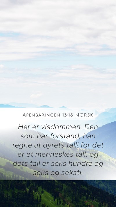 Åpenbaringen 13:18 NORSK Bible Verse Image