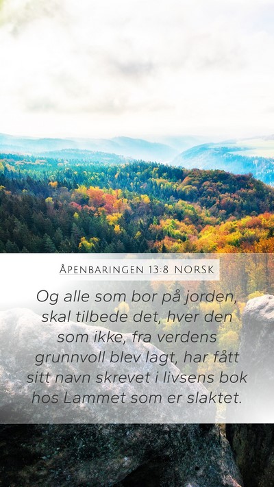 Åpenbaringen 13:8 NORSK Bible Verse Image
