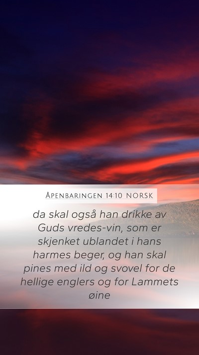 Åpenbaringen 14:10 NORSK Bible Verse Image