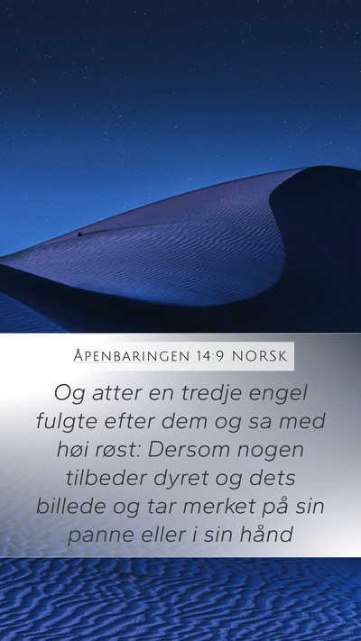 Åpenbaringen 14:9 NORSK Bible Verse Image