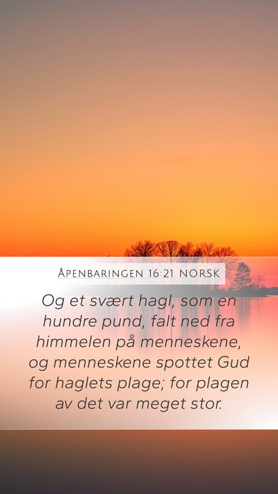 Åpenbaringen 16:21 NORSK Bible Verse Image