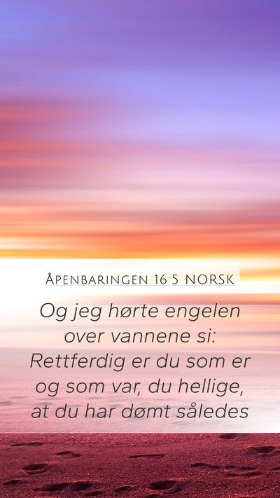 Åpenbaringen 16:5 NORSK Bible Verse Image
