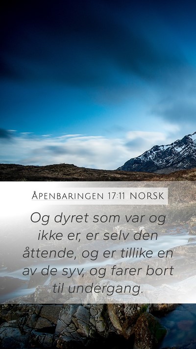 Åpenbaringen 17:11 NORSK Bible Verse Image
