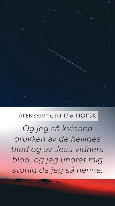 Åpenbaringen 17:6 NORSK Bible Verse Image