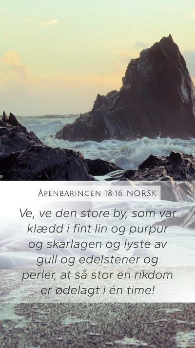 Åpenbaringen 18:16 NORSK Bible Verse Image