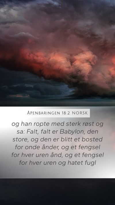 Åpenbaringen 18:2 NORSK Bible Verse Image