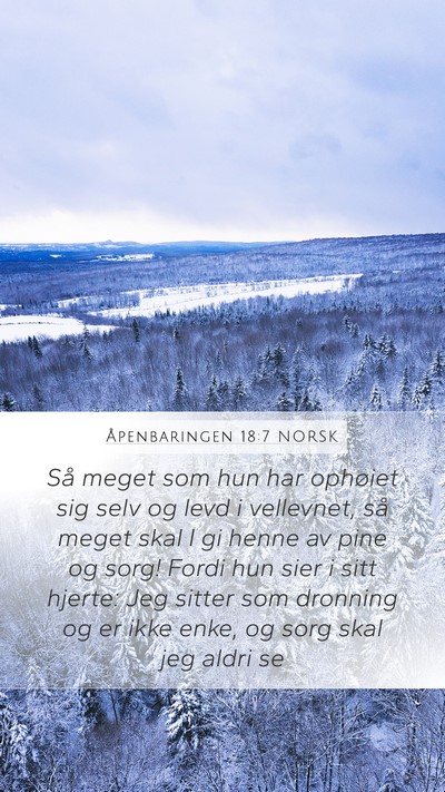 Åpenbaringen 18:7 NORSK Bible Verse Image