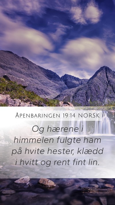 Åpenbaringen 19:14 NORSK Bible Verse Image