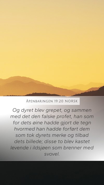 Åpenbaringen 19:20 NORSK Bible Verse Image