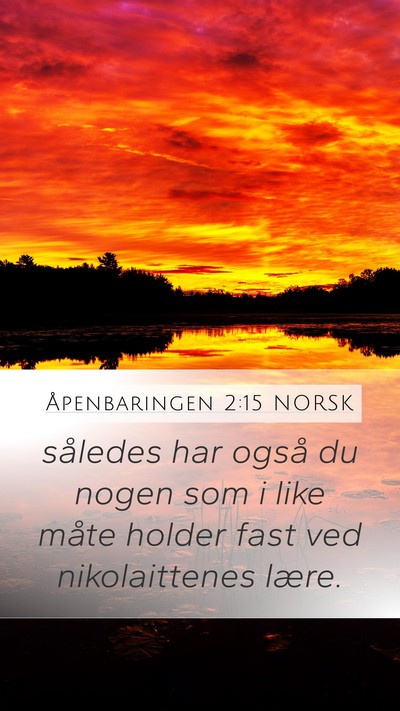 Åpenbaringen 2:15 NORSK Bible Verse Image