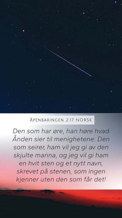 Åpenbaringen 2:17 NORSK Bible Verse Image