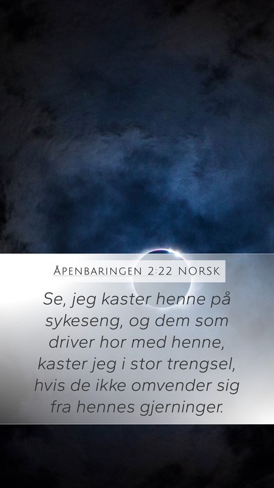 Åpenbaringen 2:22 NORSK Bible Verse Image