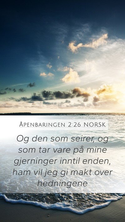 Åpenbaringen 2:26 NORSK Bible Verse Image