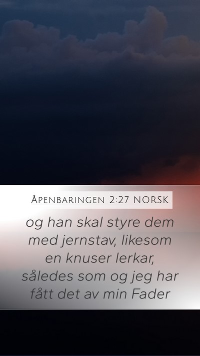 Åpenbaringen 2:27 NORSK Bible Verse Image