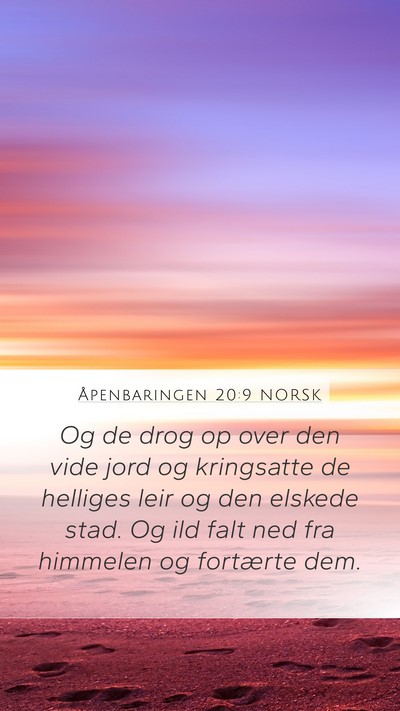Åpenbaringen 20:9 NORSK Bible Verse Image