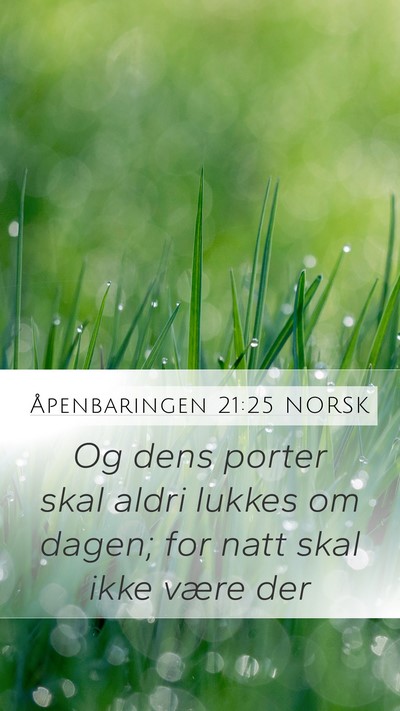 Åpenbaringen 21:25 NORSK Bible Verse Image