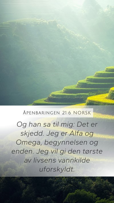 Åpenbaringen 21:6 NORSK Bible Verse Image