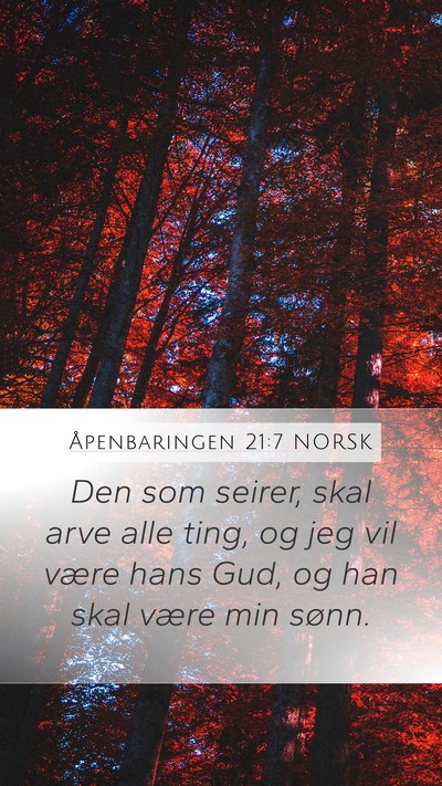 Åpenbaringen 21:7 NORSK Bible Verse Image