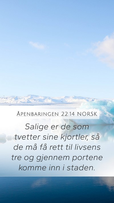 Åpenbaringen 22:14 NORSK Bible Verse Image