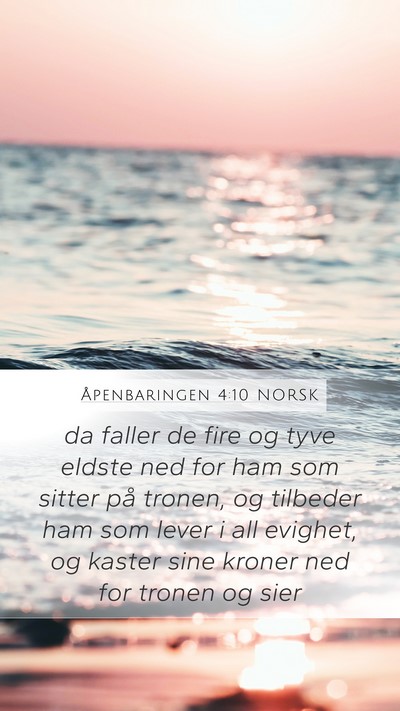Åpenbaringen 4:10 NORSK Bible Verse Image