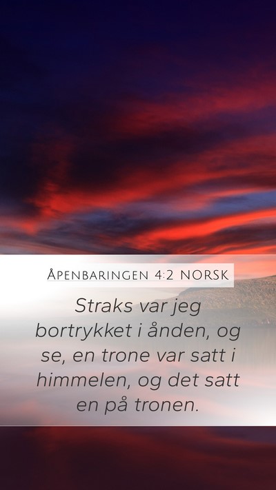 Åpenbaringen 4:2 NORSK Bible Verse Image